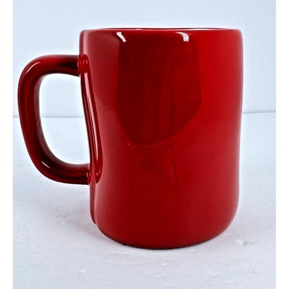 Rae‎ Dunn Jingle Jangle Red Christmas Mug Holiday Coffee Cup